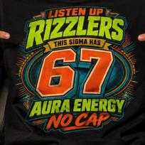 67 Aura Energy t-shirt, sigma meme graphic tee, gamer streetwear, Gamer meme t-shirt 140 yellow