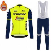 Thermal Fleece Cycling Set Long Sleeve Jersey Bib Pants Road Bike Winter Ride XXXL
