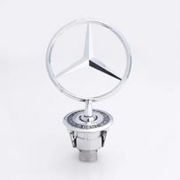 1Pcs  Mercedes Benz Car Front Bonnet Logo Emblem Zinc Alloy Badge ForW204 W220 C180 C200 E260 E300L Auto Decorate Accessories