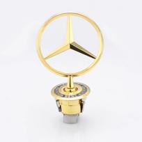 1Pcs  Mercedes Benz Car Front Bonnet Logo Emblem Zinc Alloy Badge ForW204 W220 C180 C200 E260 E300L Auto Decorate Accessories