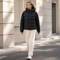 Winter pocket zipper hat bread clothes short cotton-padded clothes warm jacket women's clothing export XL