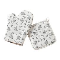 2Pcs Cotton Linen Microwave Oven Gloves Heat Insulation Baking Gloves  Kitchen Cooking Style5