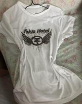 Tokio Hotel Rock Grupės PAGRINDINIS LOGOTIPAS BALTI Medvilniniai Marškinėliai Visų Dydžių S-5XL 100 gray