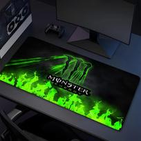 Monster Energy Xl Gaming Mouse Pad Nonslip Rubber Base Stitched Edge Waterproof Desk Mat For Pc Laptop Gamer Office Computer Accessories C929685 50cmx100cm