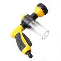 Green Foam Water Spray Gun With Soap Bottle For Pet Bath And Outdoor Cleaning geltona