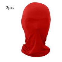 2pcs Black Cosplay Full Mask Breathable Thin Hood Cosplay Prop Ghost Festival Accessories Party Decoration Cosplay Head Cover