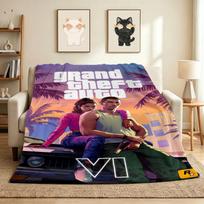 Gta Vi pledas flanelinis pledas minkštas šiltas sofa lova stovyklavimas namų dekoras unikali kalėdinė dovana C9211774 130cmx150cm