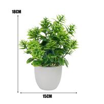 5/1Pcs Mini Artificial Potted Plants Fake Bonsai Greenery for Household Office Bathroom Window Ornament Green Plant with Pot 3pcs