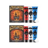 Halloween Face Body Paint Kit 3 Colors High Coverage Cream Paint with Sponges Long-Lasting Party Cosplay Body Art Pigment 2 SET
