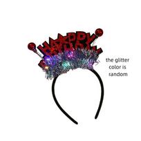 Luminous Happy Birthday Headband Letter Children Birthday Hair Bands LED Light Hair Hoop  Girls black