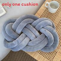 Nordic Relaxing Circular Shape Cushion For Living Room And Office Decor With Soft Plush Cover Light Gray gray