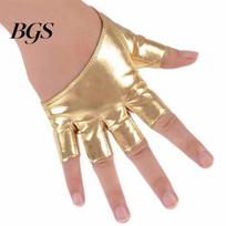 Lady Fashion Faux Leather Half Finger Gloves Driving Pole Dancing Show auksas