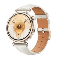 Soft Genuine Leather Watch Band for Huawei GT6 41mm, Quick Release Adjustable Classic Replacement Strap, Strap Only Gold Buckle beige