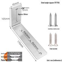 L-Shaped 90-Degree Stainless Steel Angle Bracket for Furniture
