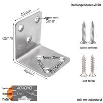 L-Shaped 90-Degree Stainless Steel Angle Bracket for Furniture