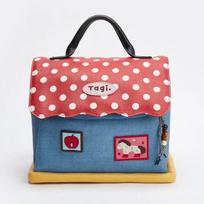 Tagi Small Pony Mini House Leather Wash Bag Large Capacity Portable Toiletry Travel Polka Dot