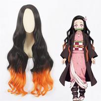 Anime Kamado Nezuko Cosplay Kostuum Cosplay Uniform Kleding Kimono Pruik Rekwisieten Set Halloween KostuumVolwassen XXL black