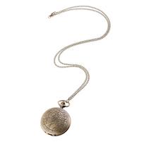 Vintage Bronze Steampunk Quartz Pocket Watch Pendant Chain Necklace gray