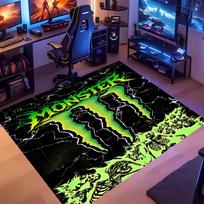 1pc Monster Energy LOGO Entrance Mat, Non-Slip Mat Area Rug,Room Decor, Outdoor Decor, Kitchen Rug,Doormat - Machine Washable, Easy to Clean 50cmx80cm