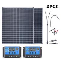 500W-1000W Polycrystalline Solar Panel Kit, 12V Portable Charger & Power Generator for Home, RV, Camping & Outdoor Travel