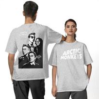 A-Arctic Monkeys T-Shirt Summer Classic T Shirts 100 Cotton Trendy Cool Tee Shirt For Men's Short Sleeve Design Clothes L pilka spalva