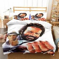 Bud Spencer Terence Hill Bedding Set Printed single Comforter Quilt Bed Cover Duvet Cover Pillow Case 3 Pieces Kids Adult Size EU Single 135*200cm/53x79in 3pcs