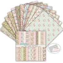 24Sheets 6 Inch Scrapbook Paper Floral Pattern Double Sided Craft Paper Acid-Free Vintage Decorative Paper Collage Making