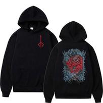 Game Bloodborne Blood Starved Print Hoodie Men Women Vintage Fashion Pullover Sweatshirt Fleece Long Sleeve Hoodies Streetwear XL black