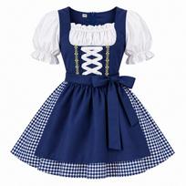 Mergaičių Oktoberfest Dirndl suknelė Helovino Bavarijos tradicinis kostiumas Vaikų vakarėlio apranga 150cm white