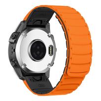 QuickFit 22mm 26mm Magnetic Silicone Strap For Garmin Fenix 8 51mm E 47mm 7 7X Pro 6 6X 5X/Epix/Tactix/Instinct 3/965 Watch Band QuickFit 22mm orange