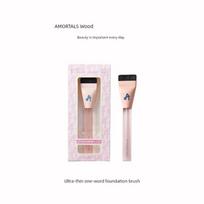 [Same Style as Ding Yuxi] Ermutao Crescent-Shaped Foundation Brush, Ultra-Thin Flat Head, Blade-Like, Non-Marking, Non-Powder-Absorbing Makeup Brush Ultra-Thin One-Line Brush white