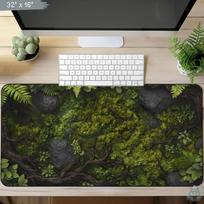 Moss Forest Floor Desk Mat NatureInspired Mouse Pad Woodland Gamer Desk Pad Green Aesthetic Decor Cozy Office Desk Mat 900x400X2mm