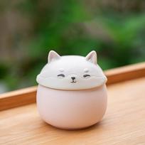 Keraminis gyvūno karstas,  Shiba Inu Style-šviesiai rožinė