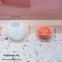 3D Rožės Gėlės Aromaterapijos Žvakės Silikoninė Forma PASIDARYK pats, Kepimui, Gipsui ir Muilo Gamybai gray