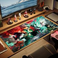 ffvii Game Color Mouse Pad Large Gaming Table Cushion Non-slip Laptop Tablet Big Mousepad XXL Mat Mini PC Playmat With Lock edge 30cmx80cm(11.8x31.5inch)