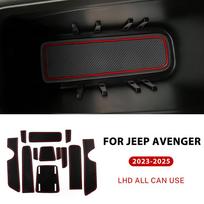 For Jeep Avenger 2023-2026 Automatic Silicone Anti-slip Slot Pad Car Door Groove Mat Waterproof Dust-proof Accessories Red LHD / for Jeep Avenger