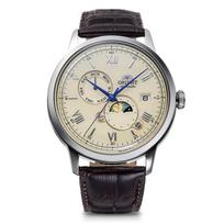 ORIENT Bambino Sun Moon Automatic Wristwatch Mechanical Domestic Manufacturer Warranty RN-AK0803Y Mens Ivory beige