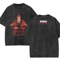 Unohana Retsu Bleach Clothing Men Women Short Sleeve Manga Tshirts Vintage Washed T Shirt Casual Cotton Tee Harajuku Tshirt S brown