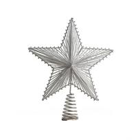 Christmas Tree Topper Star, Gold and Five-Pointed Holiday Decoration, Cotton Thread One Size