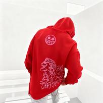 Oversized Anime One Piece Zoro Hoodie Jacket Men Women Streetwear Casual Pullover Sweatshirt Spring Autumn Y2k Long Sleeves Tops S raudona