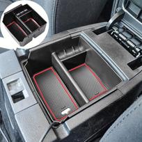 EDBETOS Center Console Organizer Tray Compatible With Jeep Wrangler JK/JKU 2011-2018 Rubicon Sport Sahara Accessories Armrest Storage Glove Box, raudona