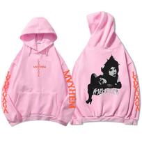 Megztiniai su gobtuvu Lady Gaga Mayhem albumas Grafiniai gobtuvai Hip Hop Unisex Streetwear Ilgomis rankovėmis Laisvi Vyriški megztiniai Spausdinti Hoody L pink