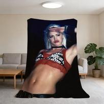 G-Gwen Stefani Dainininkės Antklodė Super Šilta Patogi Pliušinė Mesti Antklodę Vaikui Namų Sofai Miegamojo Dovana 75x90cm black