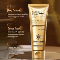 Golden Caviar Deep Cleansing Face Wash: Blackhead & Acne Control with Moisturizing Amino Acids Caviar Essence Cleanser - 100g/Bottle beige