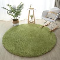 Minkštas Pūkuotas Apvalus Kilimas Vaikams Prie Lovos Kilimėliai Svetainei Kavos Staliukas Grindų Kilimėlis Namų Storas Pliušinis Neslystantis Kilimas Miegamojo Dekoras Diameter 80cm L beige