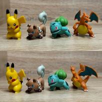 Pokemon Veiksmo figūrėlės Žaislai Pikachu Charmander Squirtle Bulbasaur Kišeninis monstras Maža figūrėlė Vaikų dovana beige