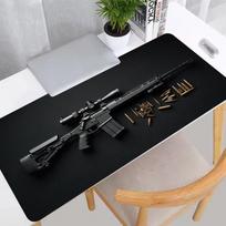 Rifle Pistol Revolver Gun Large Mouse Pad Precision Gaming Design Desk AntiSlip Rubber Bottom X Washable Surface Office Mat 800x400x2mm