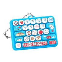 Mini 26 Keys Keyboard Keychain Cartoon Keyboard Clicker Keychain  Backpack Decor