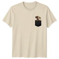 Puppy In Pocket Dogs Animals Unisexs TShirt Unisexs Tee Graphic Unisex Top 4XL beige