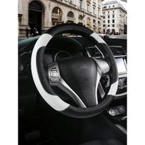 PU Leather Car Steering Wheel Cover - Breathable Microfiber, Anti-Slip & Wear-Resistant, Universal Fit for 37-38cm Wheels balta